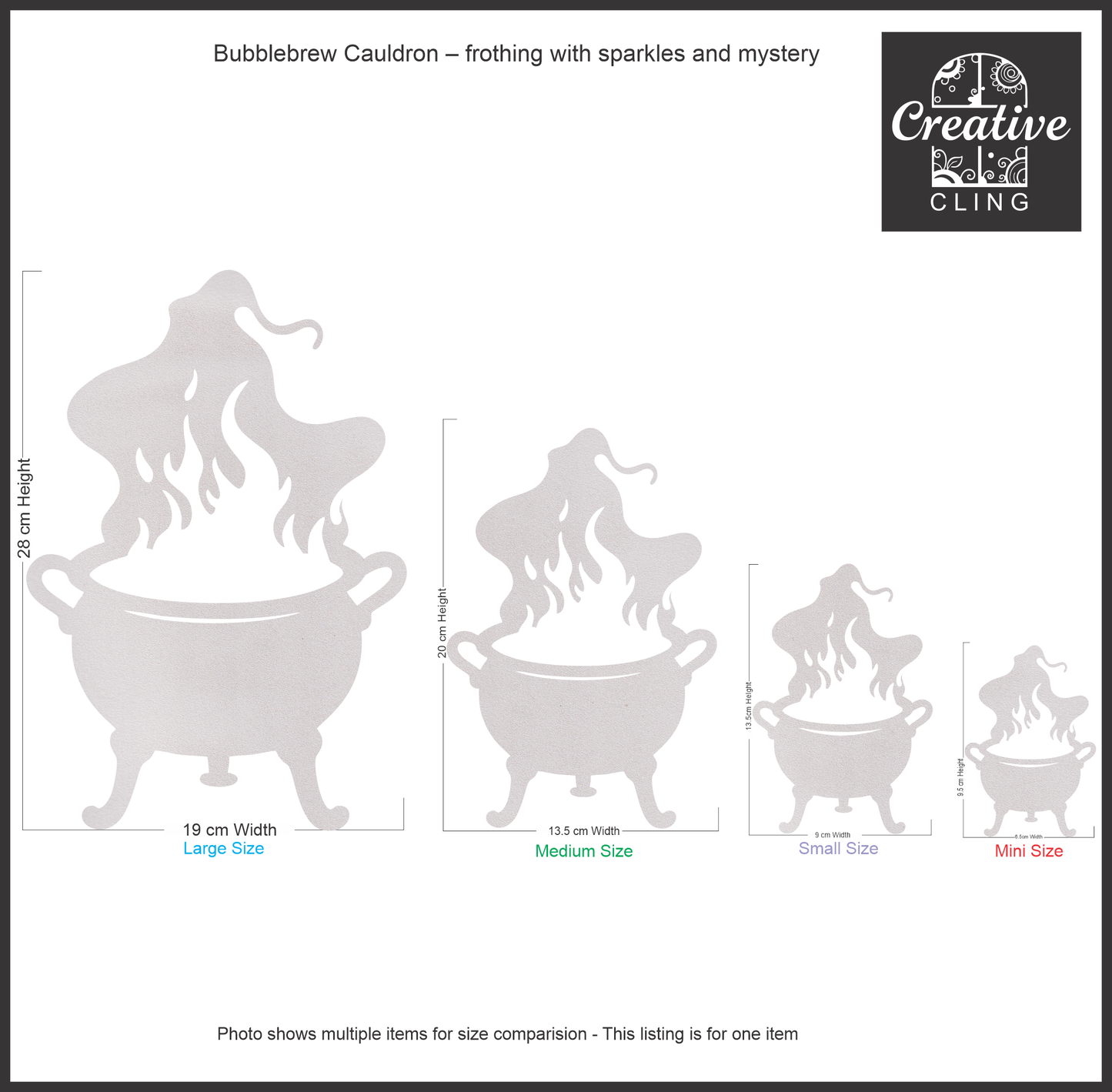 Halloween Magic - Witches and Wizards - Frosted Window Clings
