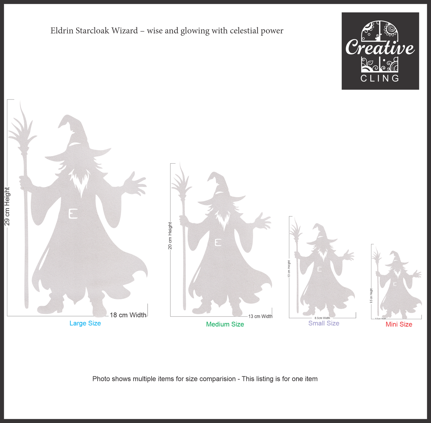 Halloween Magic - Witches and Wizards - Frosted Window Clings