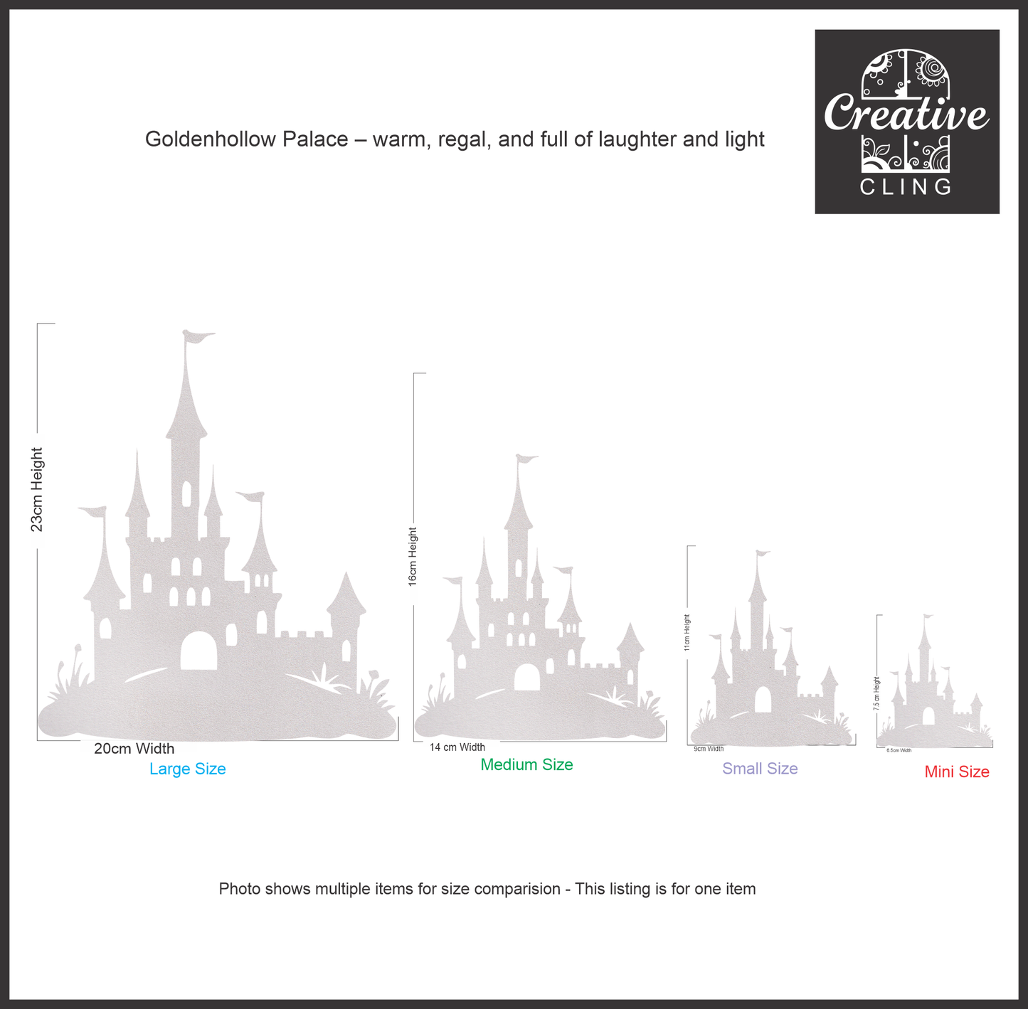 Magical and Mystical - Enchanted Castles – Frosted Window Clings