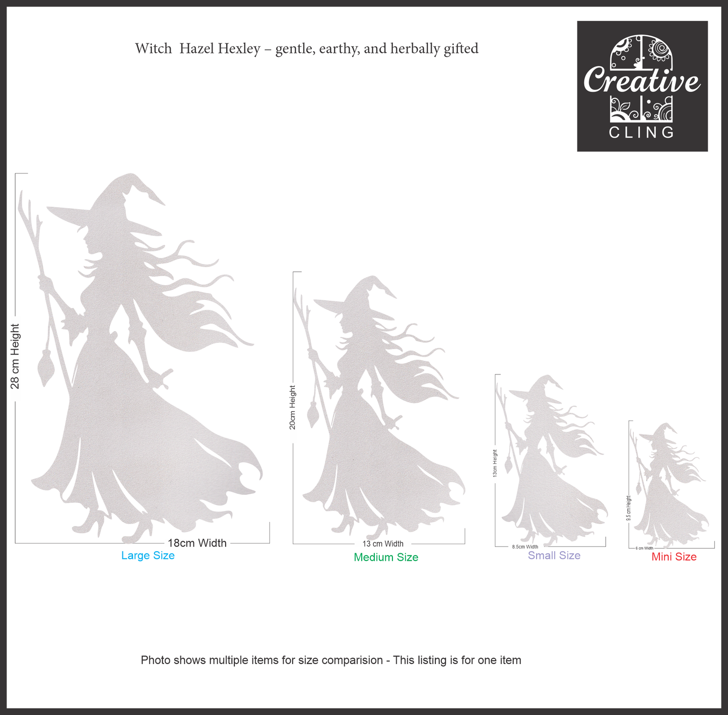 Halloween Magic - Witches and Wizards - Frosted Window Clings