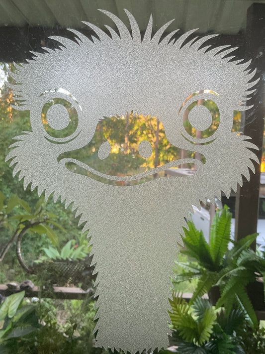 Emu – Frosted Window Cling (Reusable & Mess-Free)