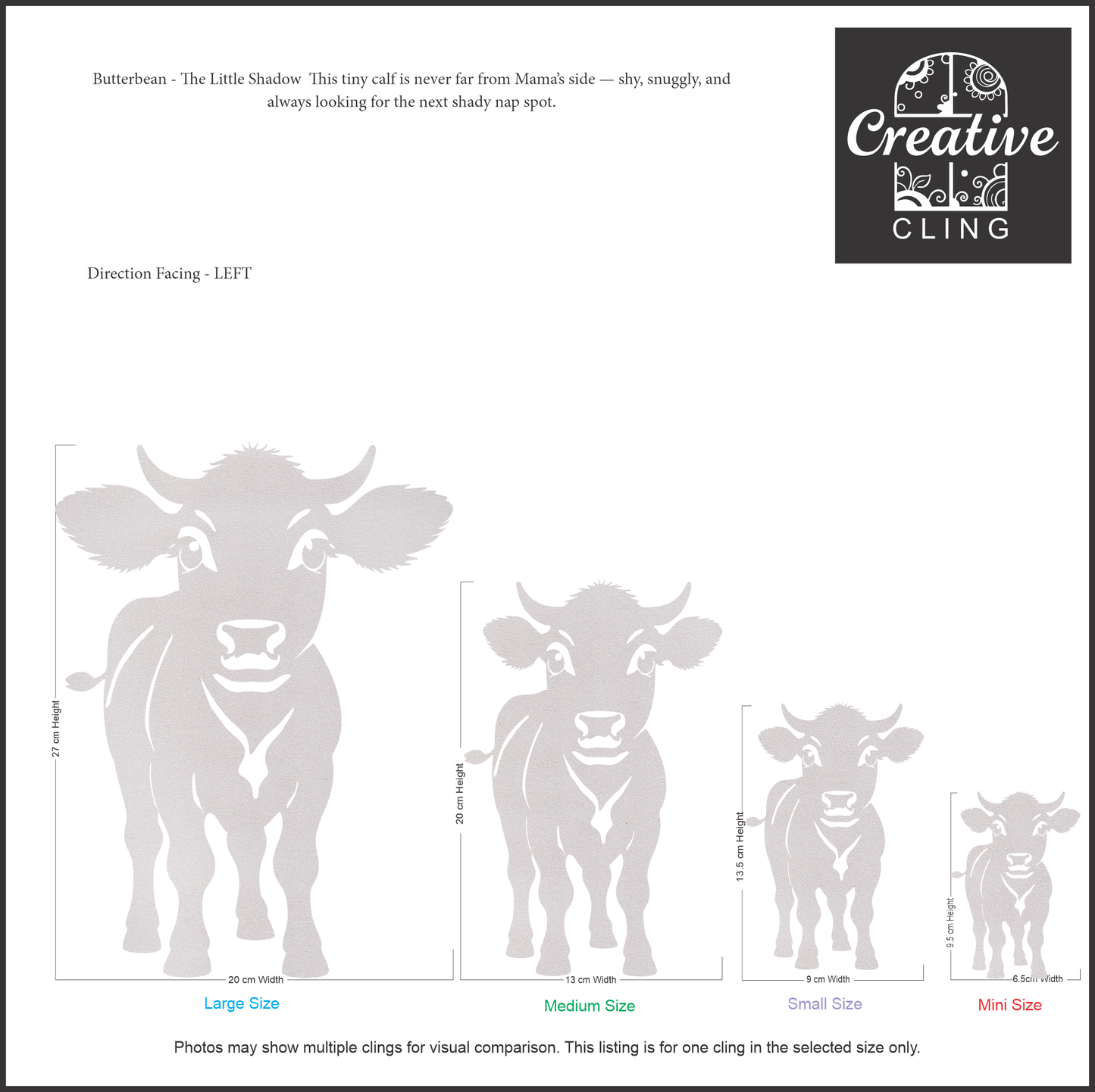 Farmyard Friends - Moo Crew – Cows and Calves - Frosted window Clings