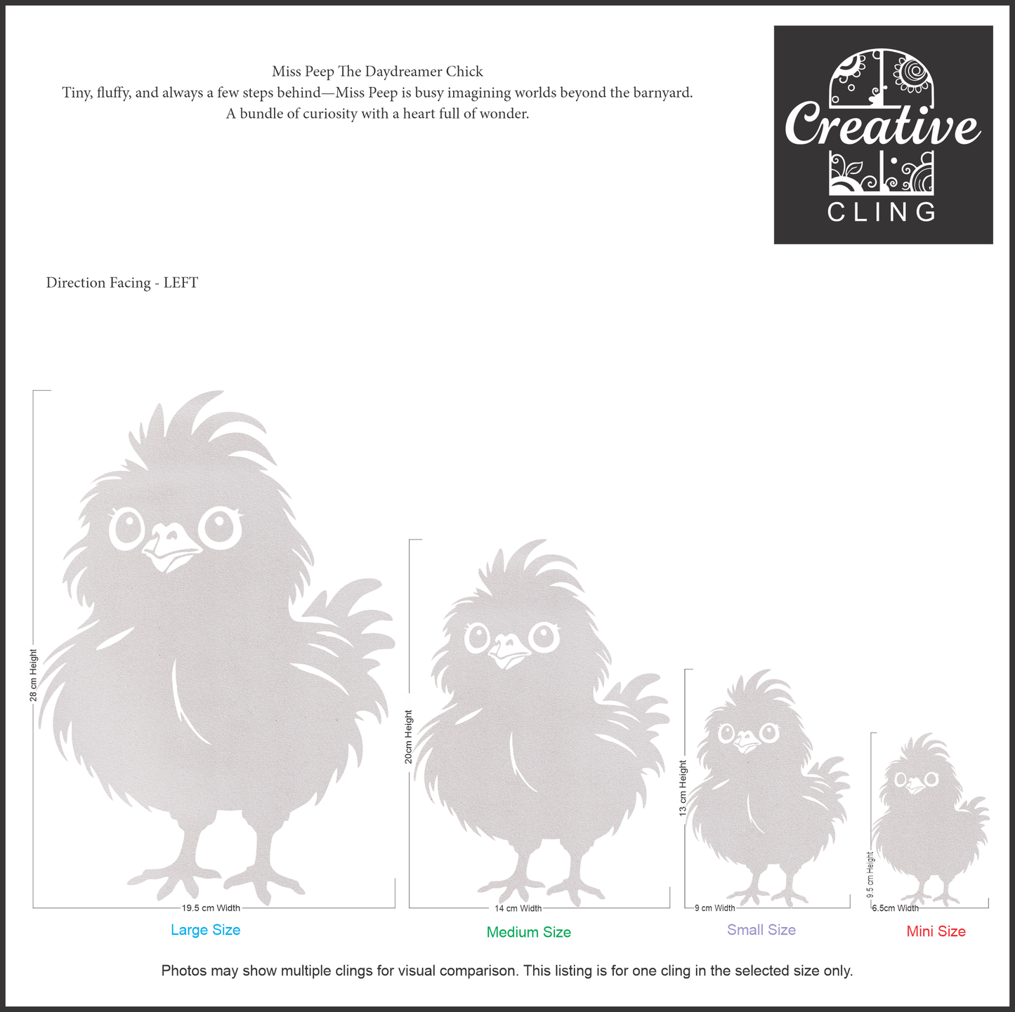 Farmyard Friends - Cluck and Crow - Frosted window Clings