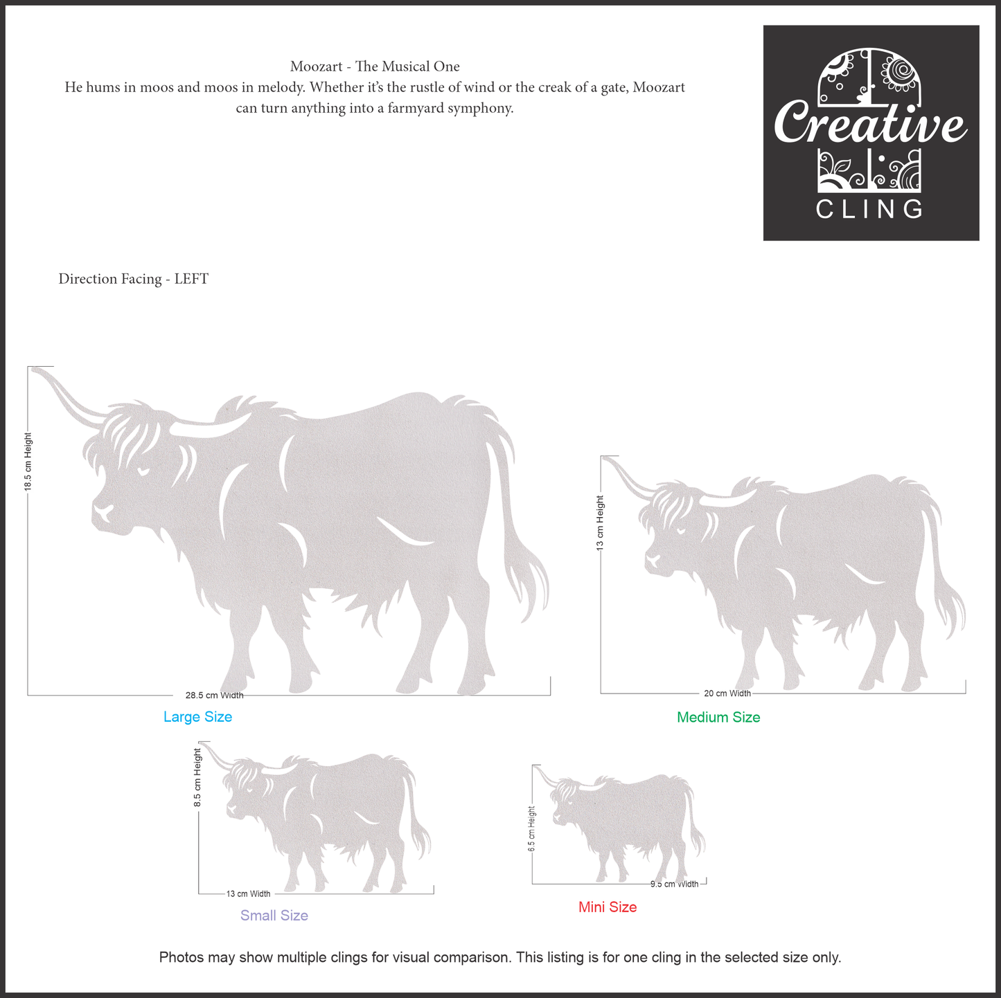 Farmyard Friends - Moo Crew – Cows and Calves - Frosted window Clings