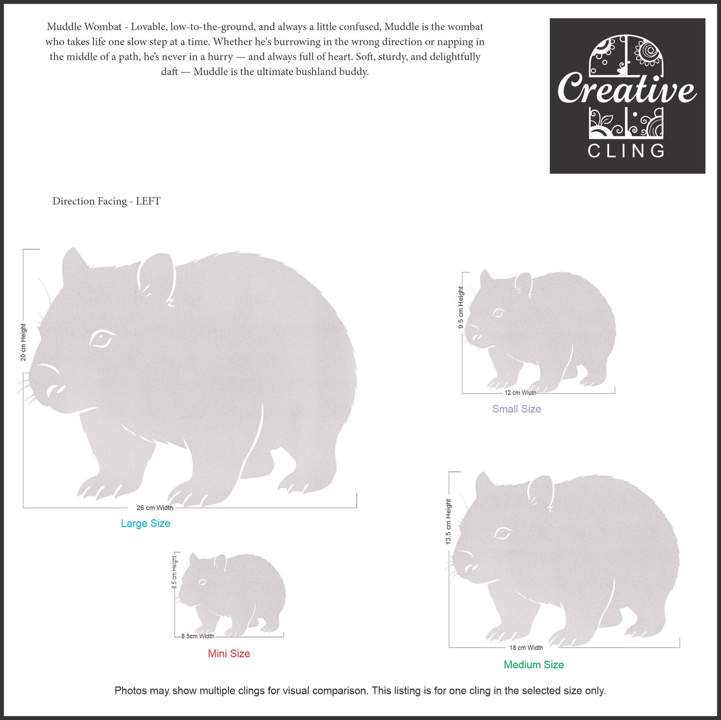 Wildlife Wonders – Australian Animals Collection - Bush Buddies – Gentle, Snuggly, and Sweet - Frosted Window Clings