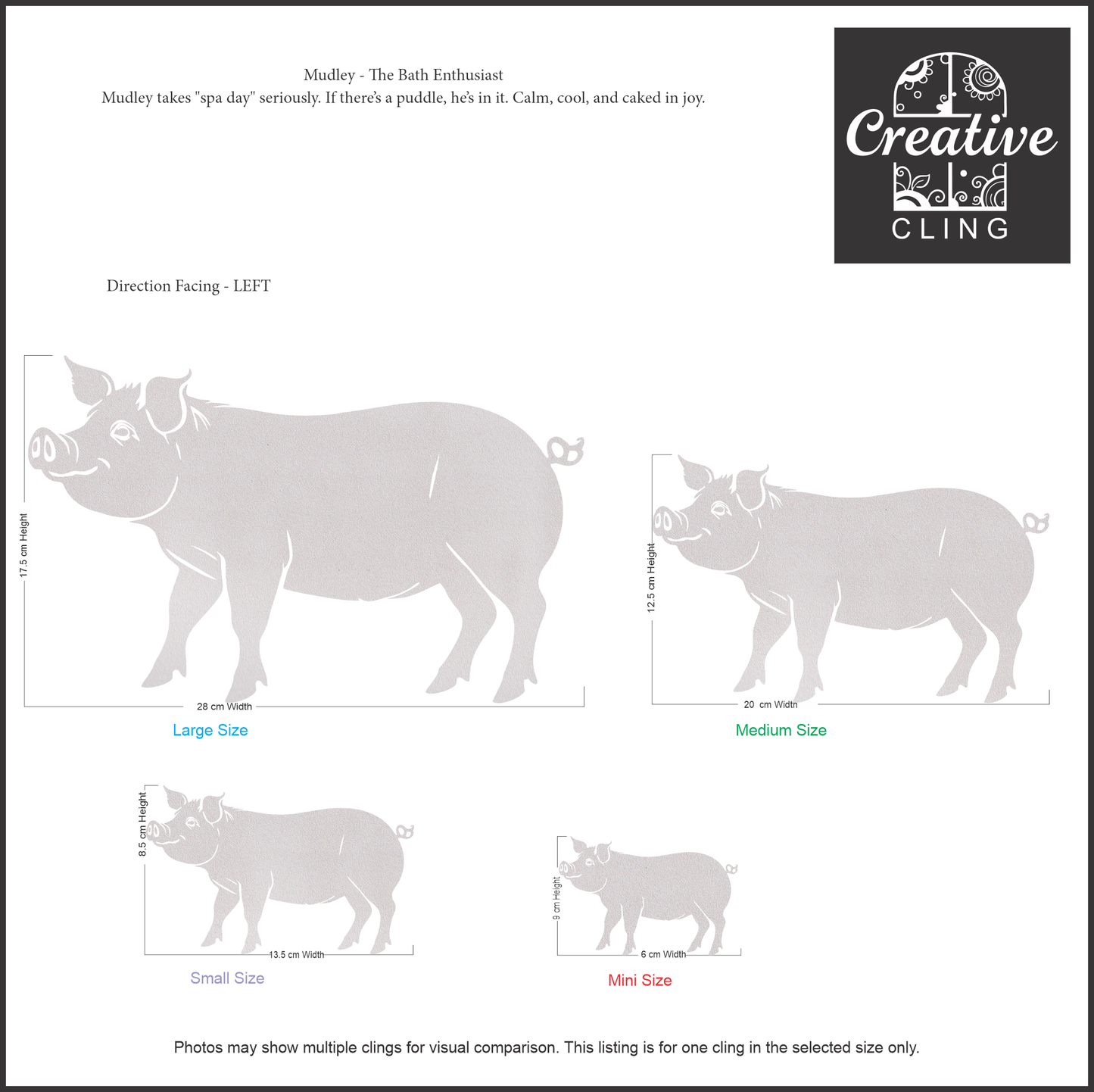Farmyard Friends - Oink & Tumble – Pigs - Frosted window Clings