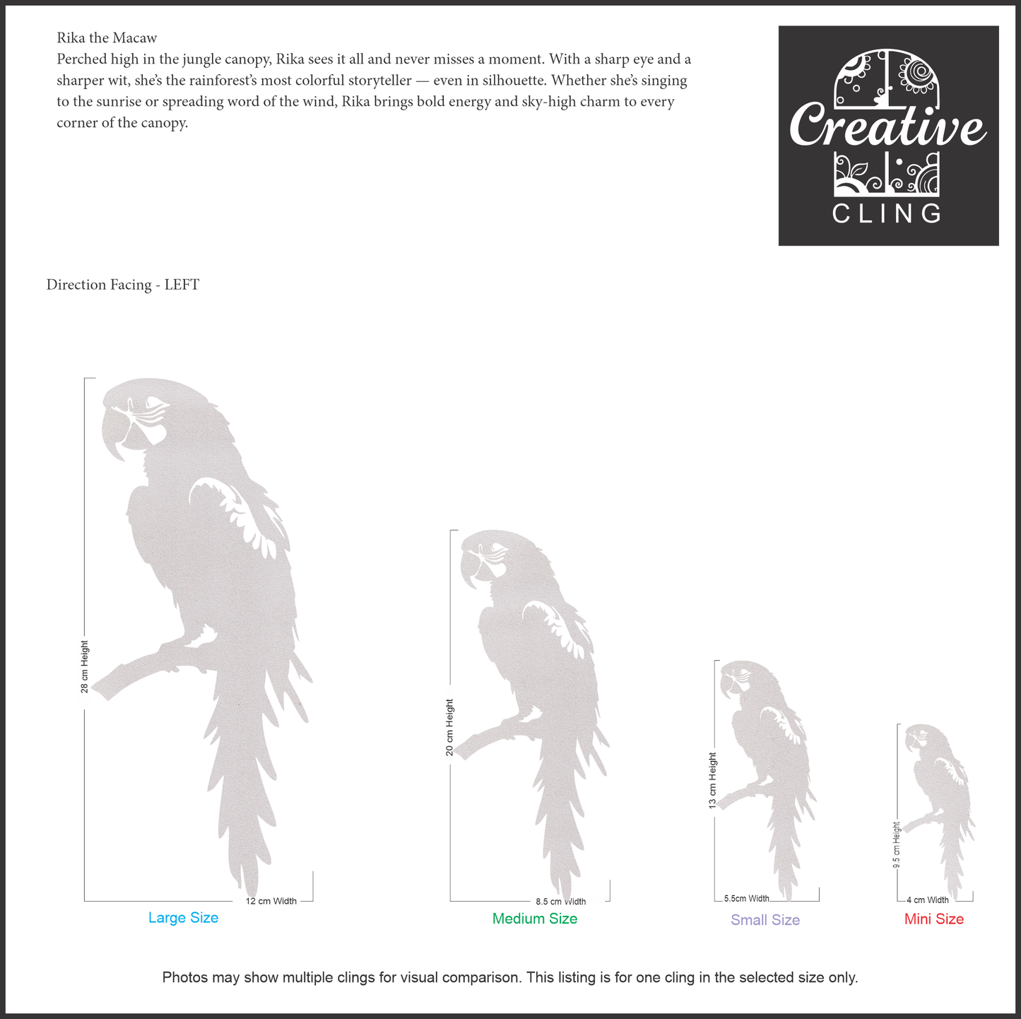 Wildlife Wonders - Rainforest Dwellers - Frosted Window Clings