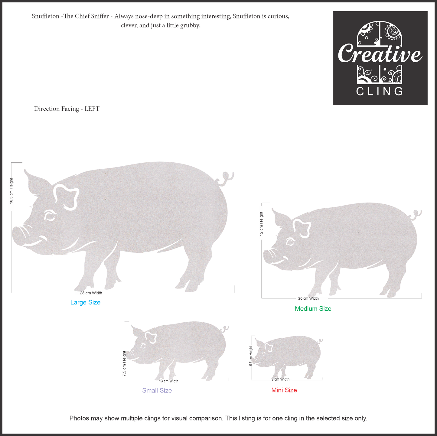 Farmyard Friends - Oink & Tumble – Pigs - Frosted window Clings