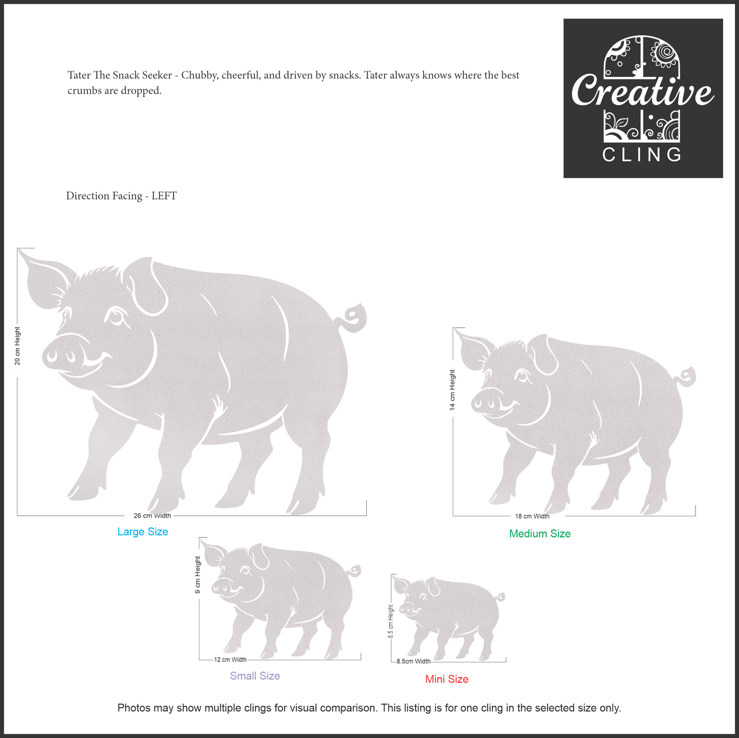 Farmyard Friends - Oink & Tumble – Pigs - Frosted window Clings