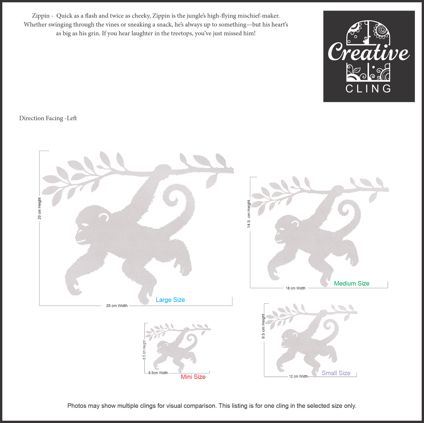 Wildlife Wonders - Rainforest Dwellers - Frosted Window Clings