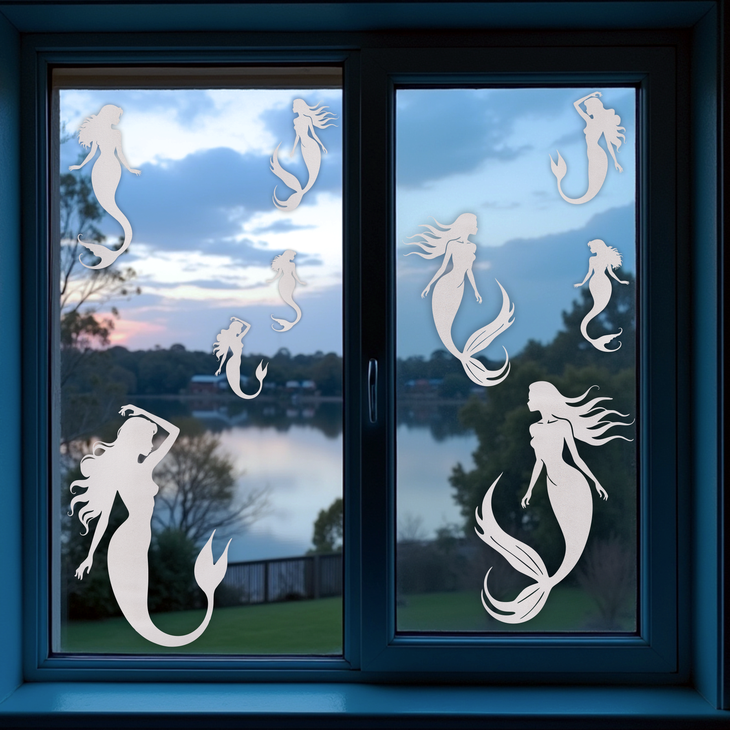 Under the Sea Collection - Mermaids - Frosted Window Cling - Left or Right Facing