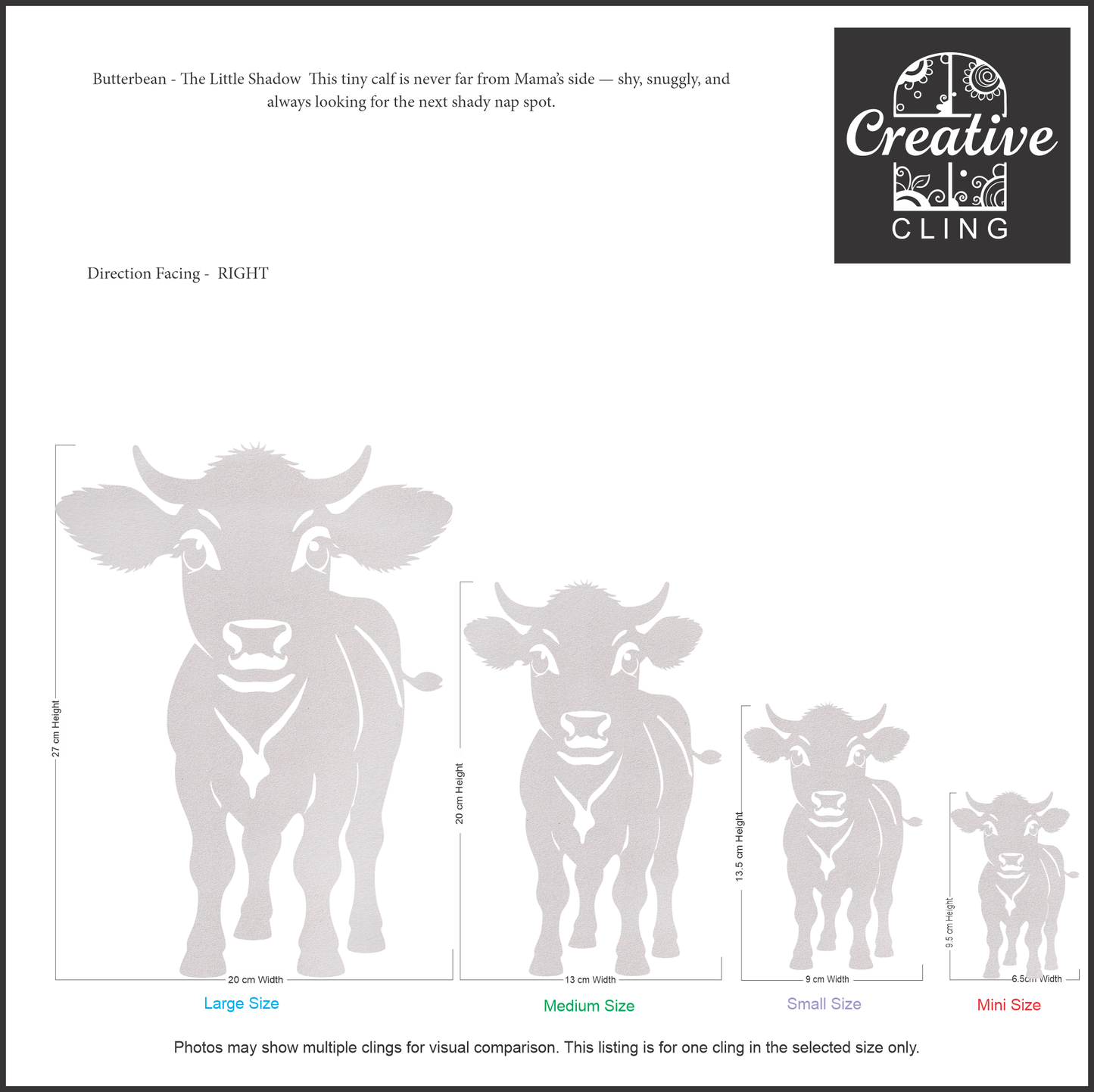 Farmyard Friends - Moo Crew – Cows and Calves - Frosted window Clings