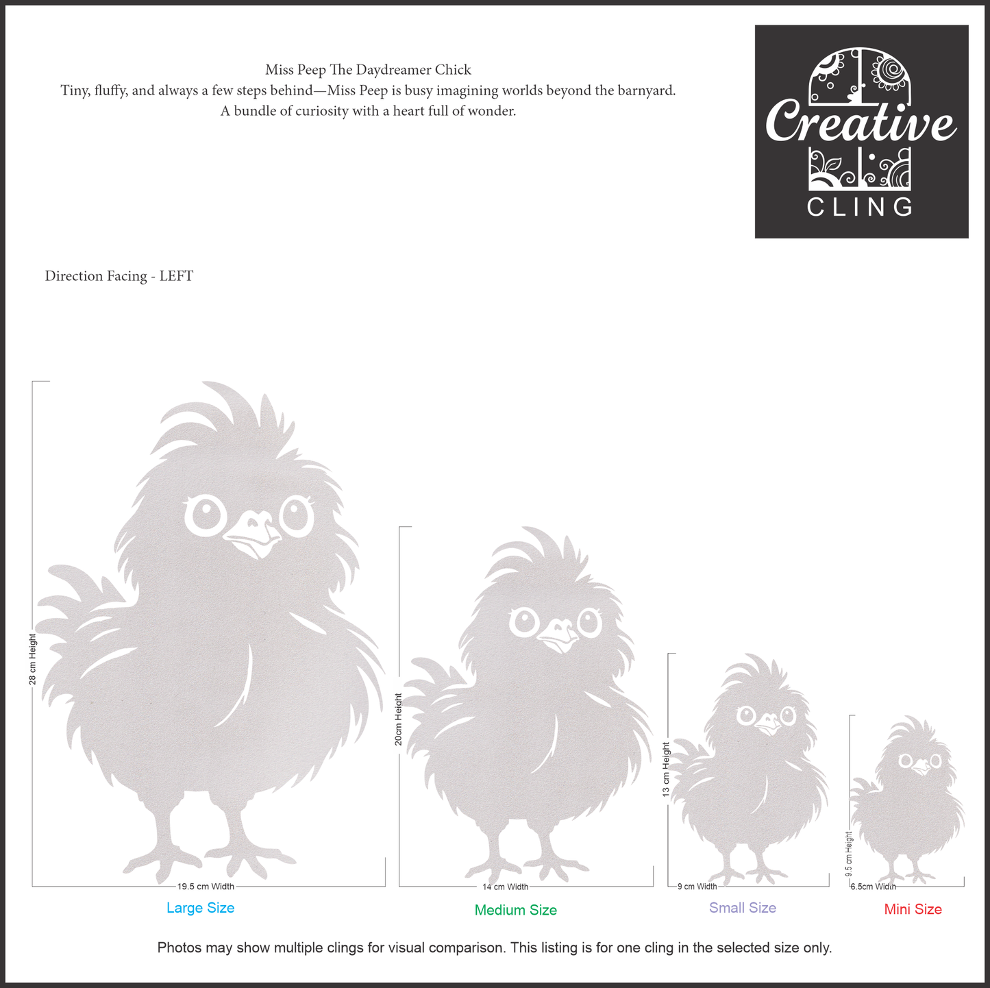 Farmyard Friends - Cluck and Crow - Frosted window Clings