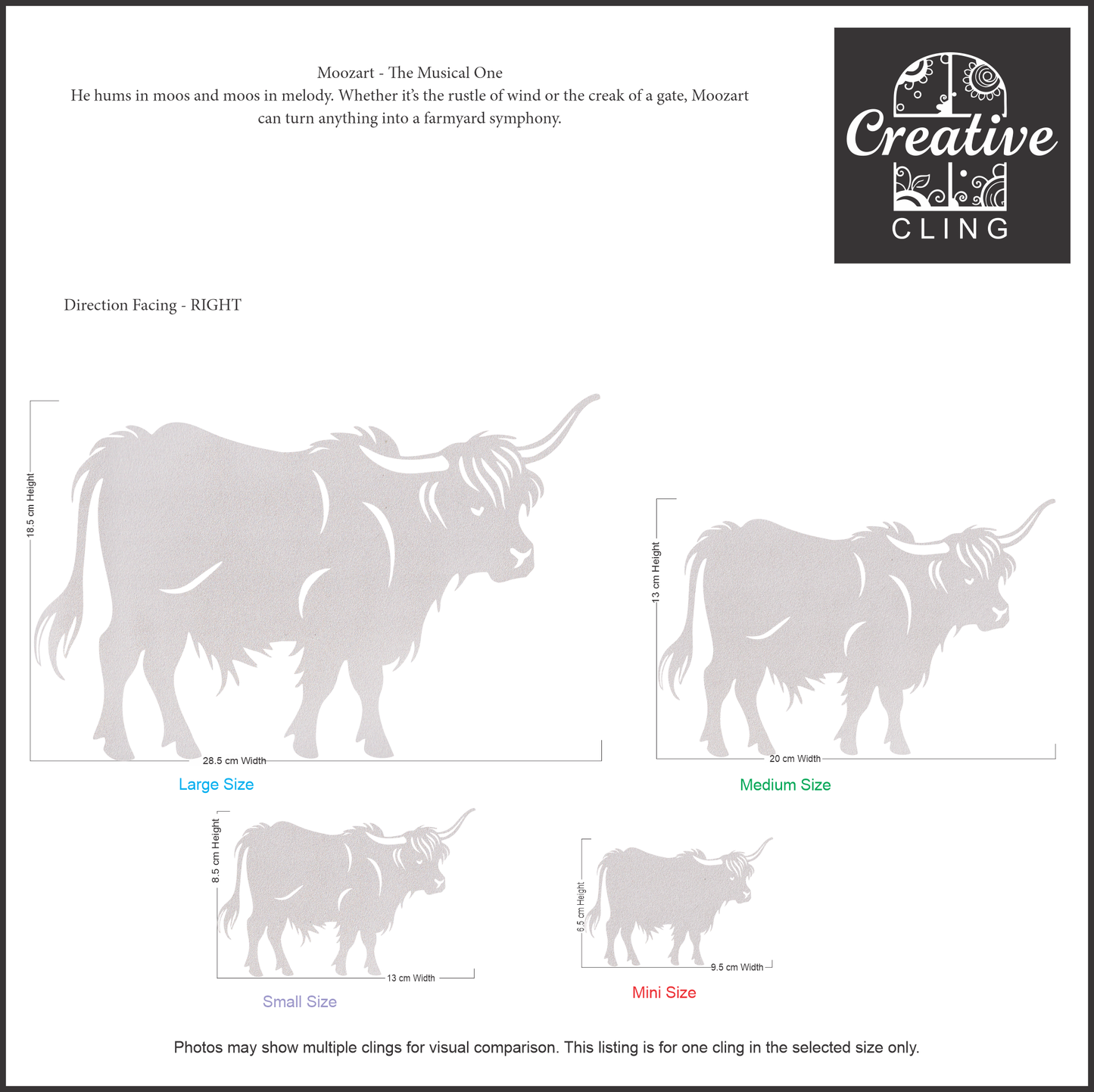 Farmyard Friends - Moo Crew – Cows and Calves - Frosted window Clings