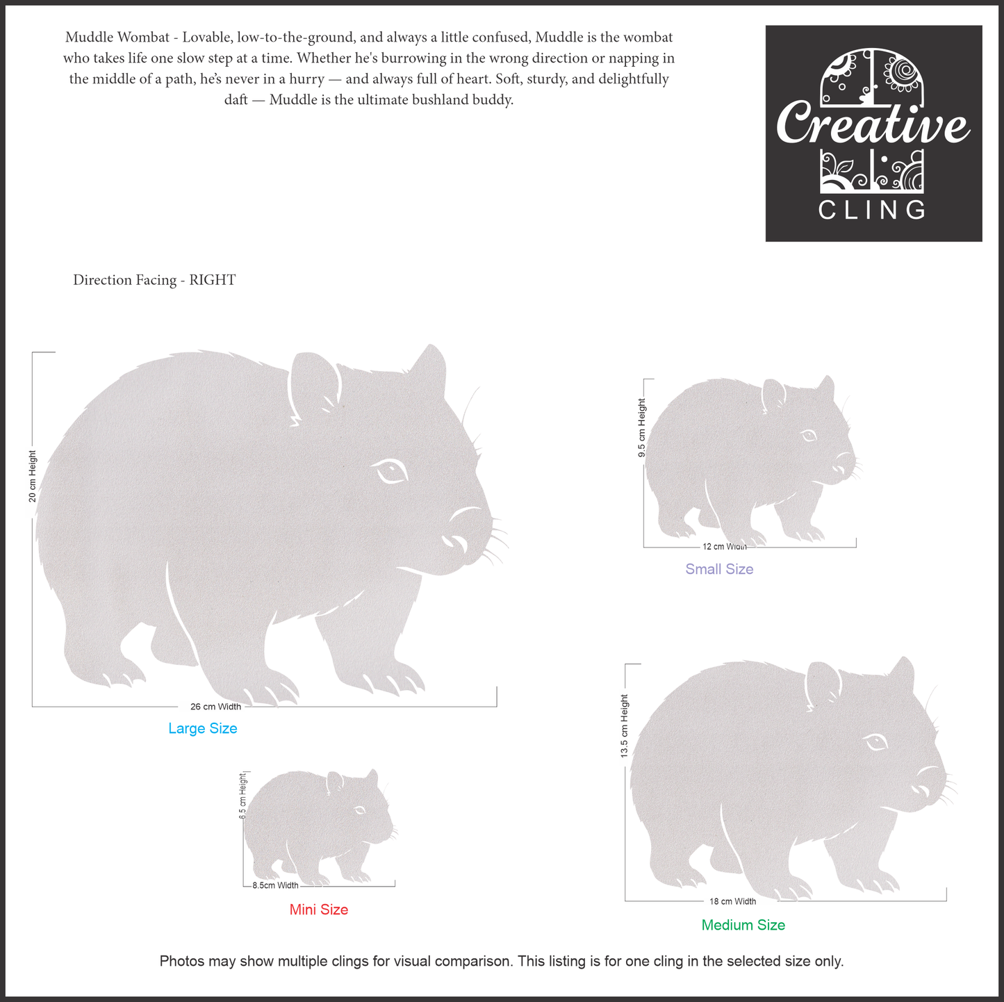 Wildlife Wonders – Australian Animals Collection - Bush Buddies – Gentle, Snuggly, and Sweet - Frosted Window Clings