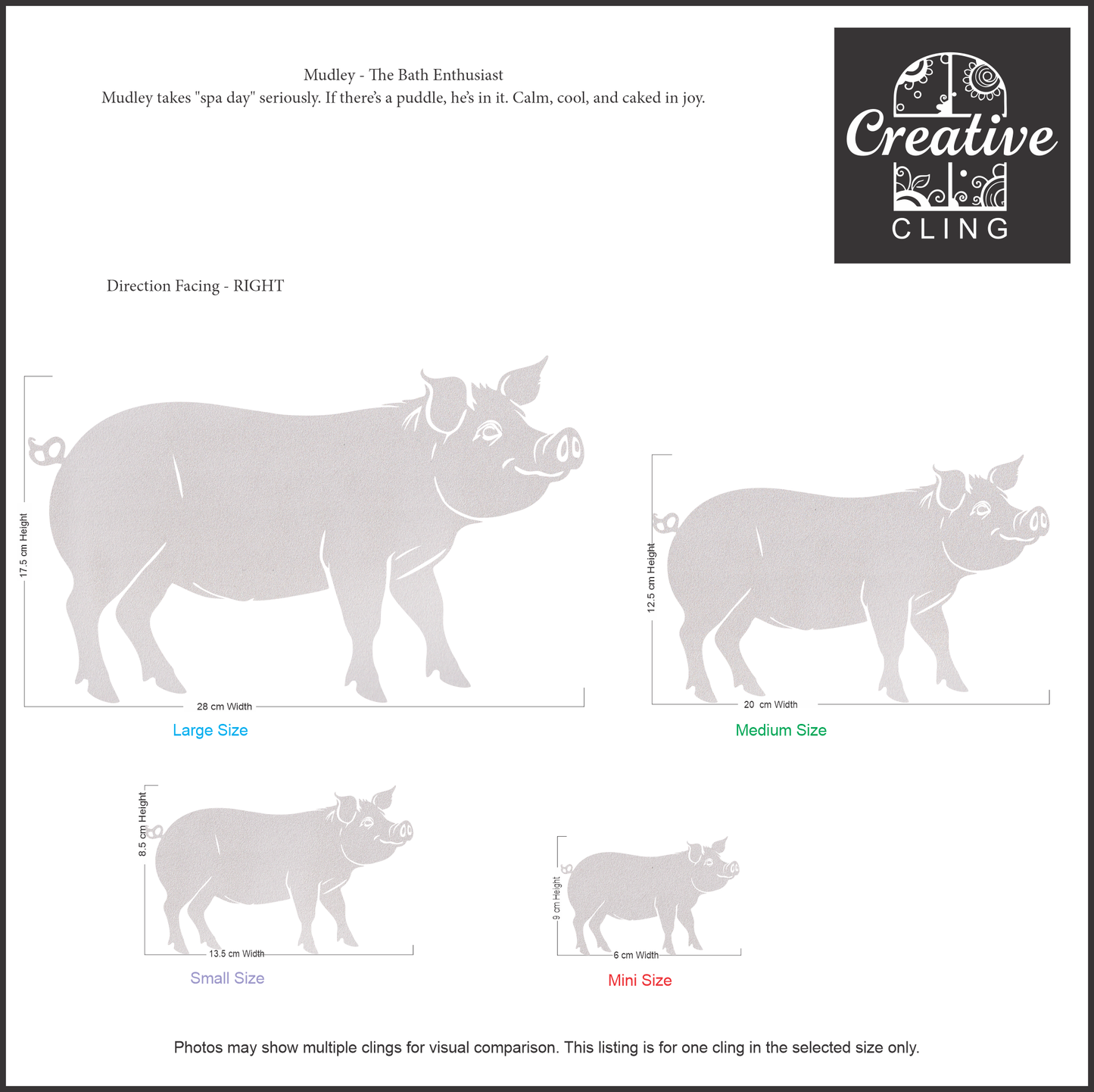 Farmyard Friends - Oink & Tumble – Pigs - Frosted window Clings