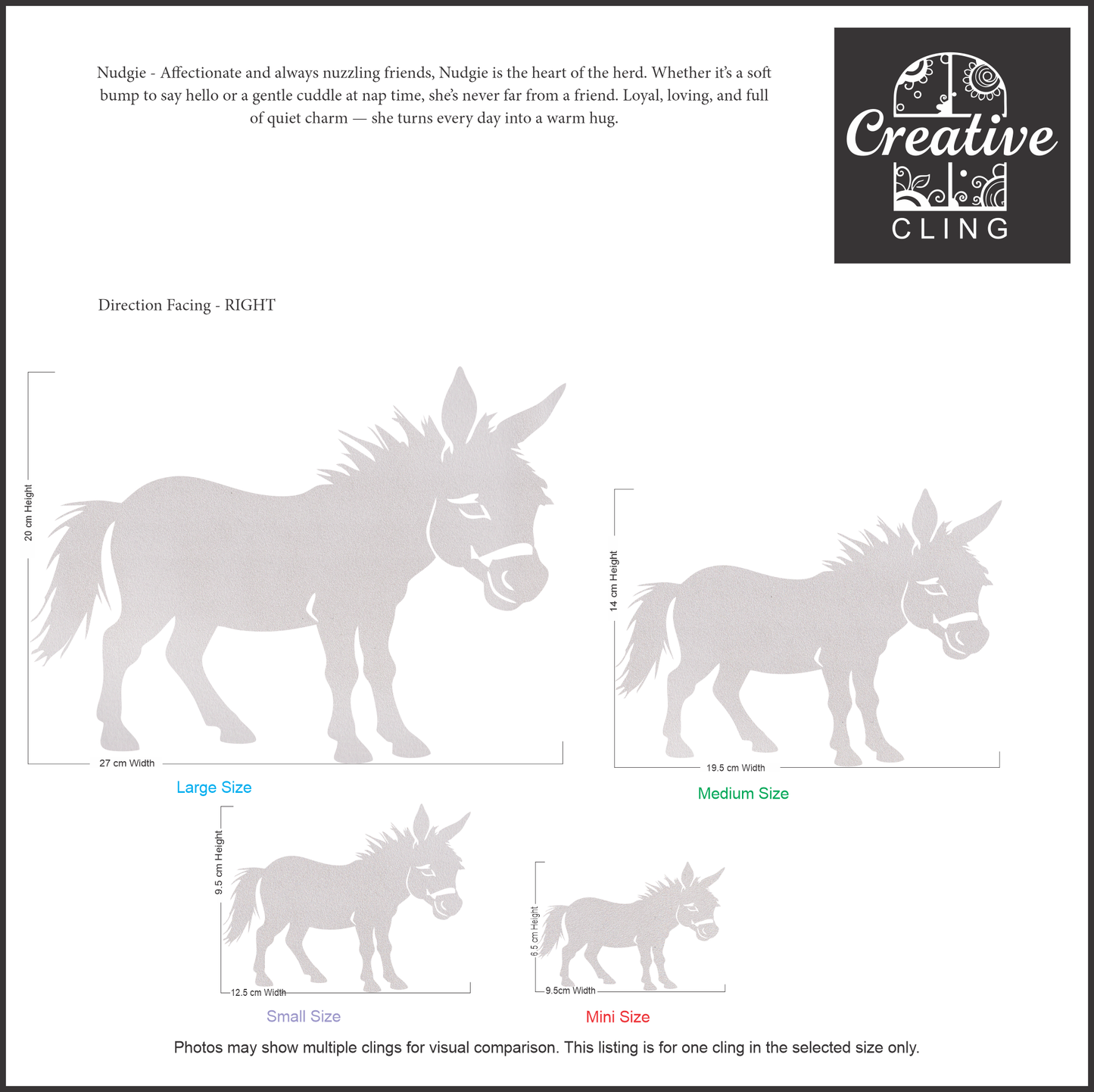 Farmyard Friends - Neigh & Nuzzle – Horses and Ponies - Frosted window Clings