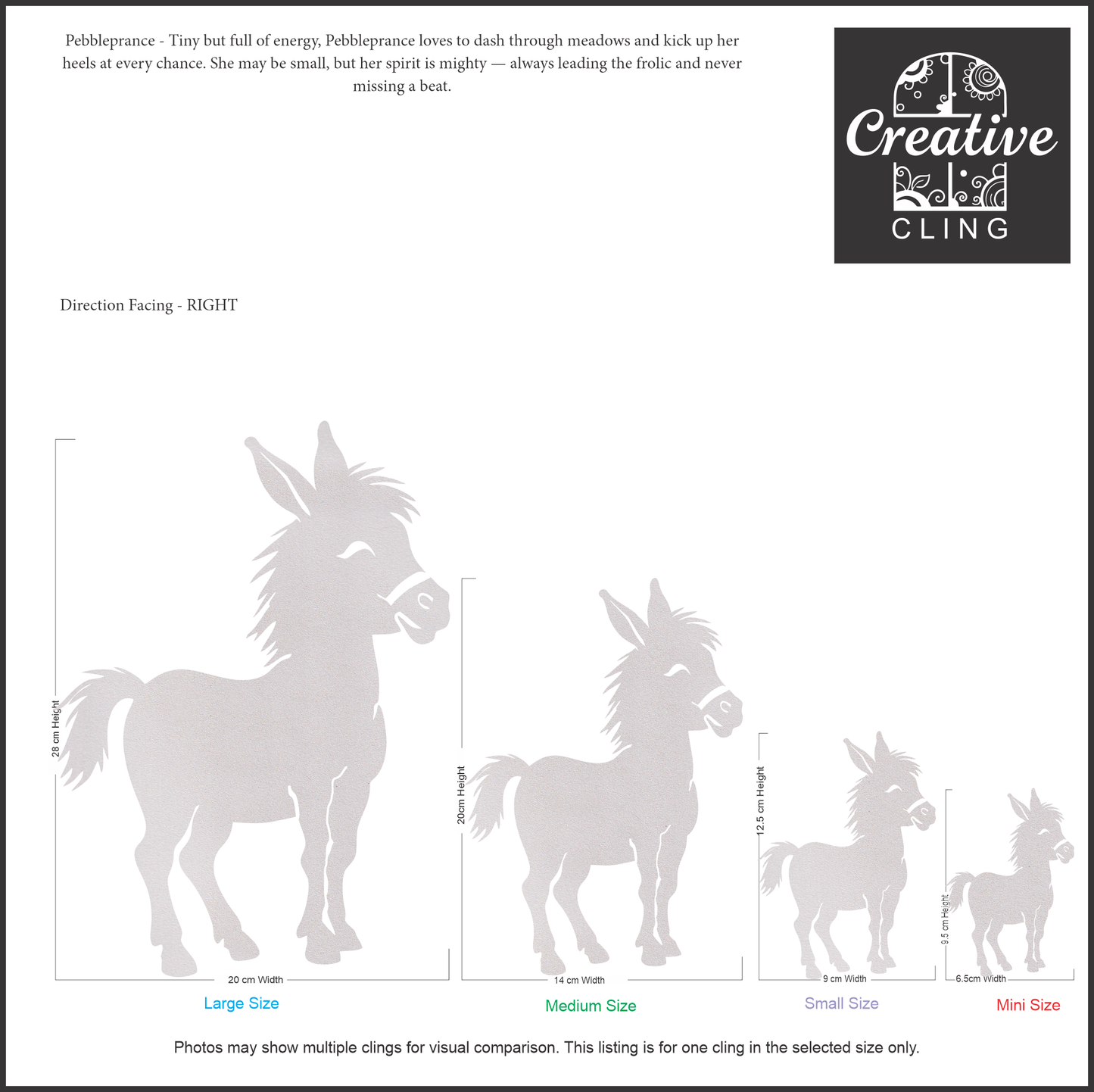 Farmyard Friends - Neigh & Nuzzle – Horses and Ponies - Frosted window Clings