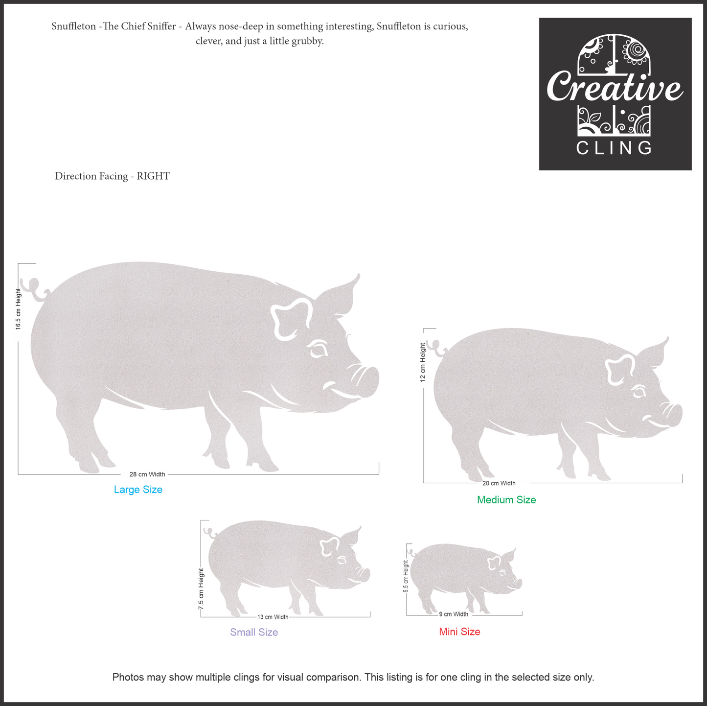 Farmyard Friends - Oink & Tumble – Pigs - Frosted window Clings