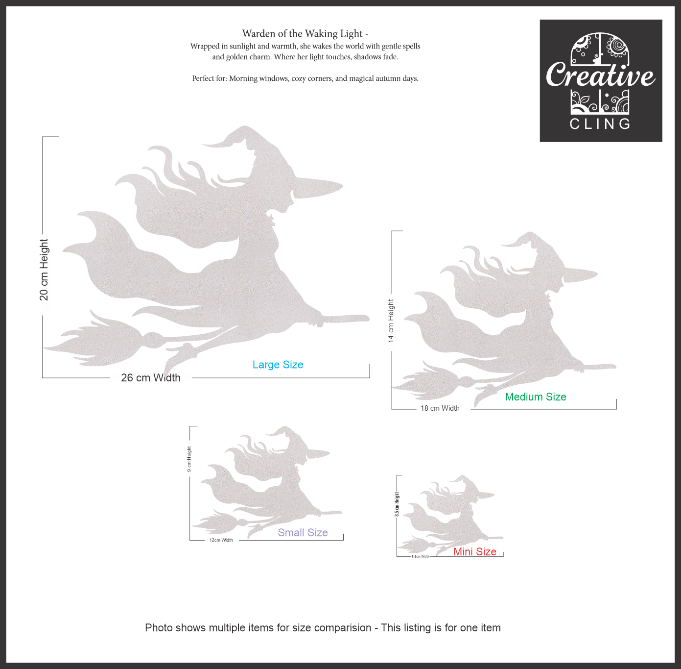 Halloween Magic - Witches and Wizards - Frosted Window Clings