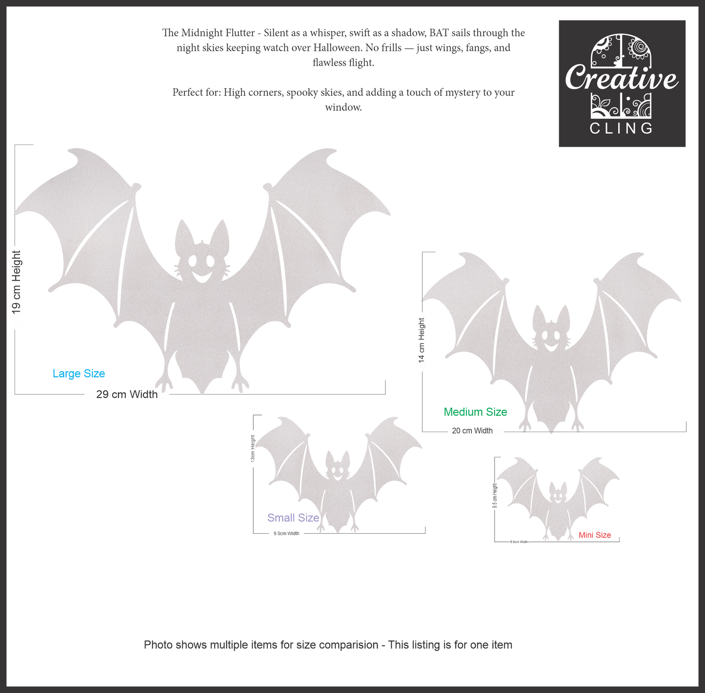 Halloween Magic - Pumpkins and Bats - Frosted Window Clings
