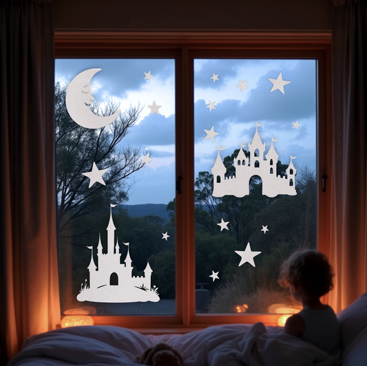 Magical and Mystical  - Enchanted Castles – Frosted Window Clings