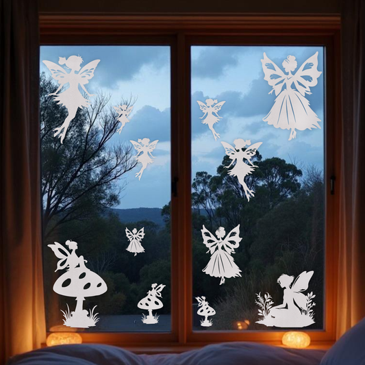 Magical and Mystical  - Whimsical Fairies - Frosted Window Cling - Left or Right Facing