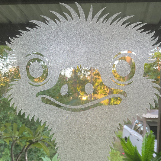 Emu – Frosted Window Cling (Reusable & Mess-Free)