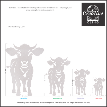 Farmyard Friends - Moo Crew – Cows and Calves - Frosted window Clings