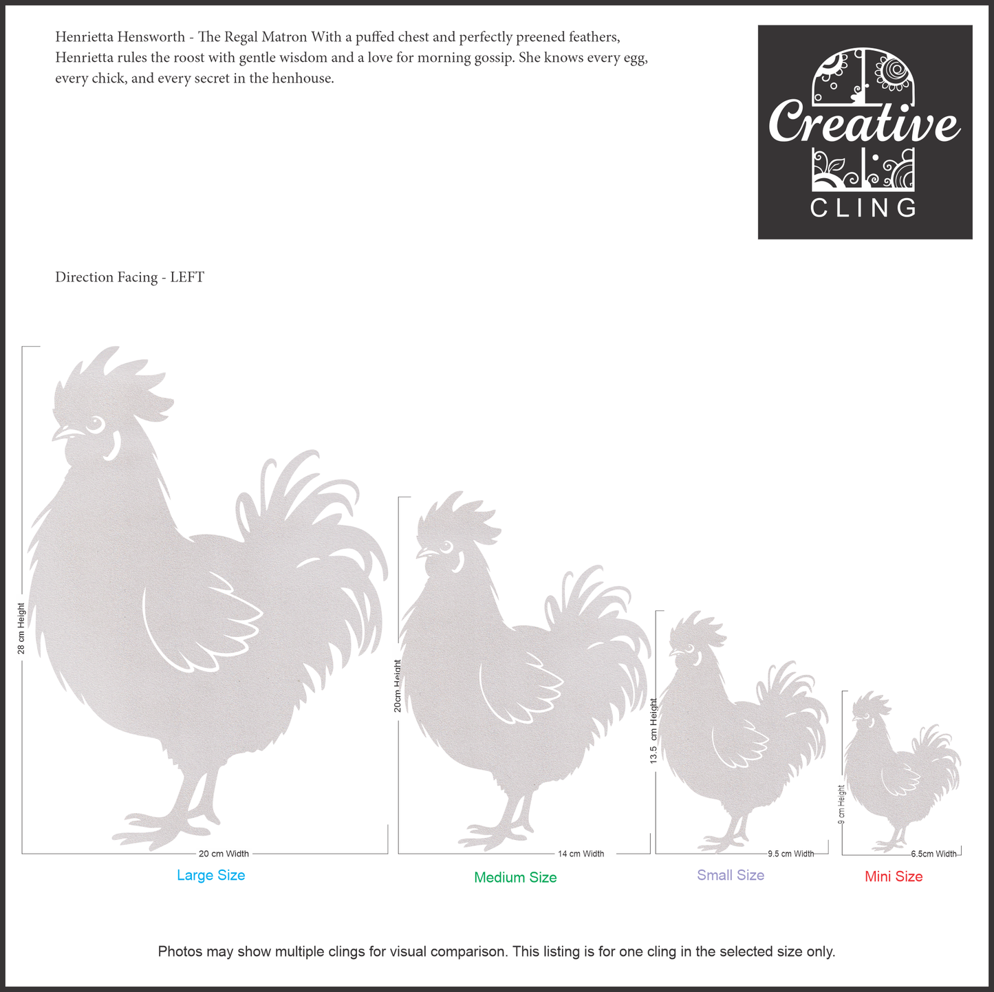 Farmyard Friends - Cluck and Crow - Frosted window Clings
