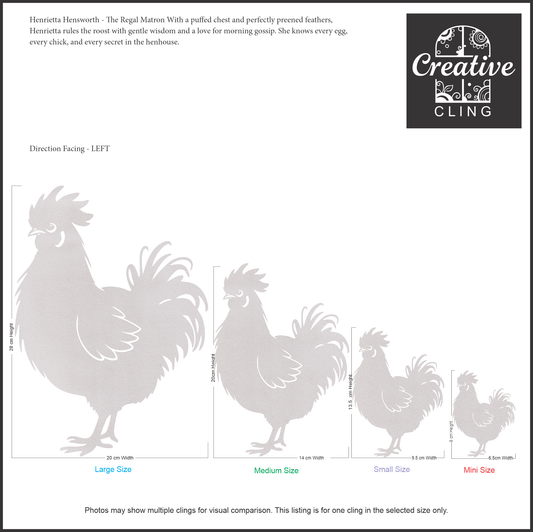 Farmyard Friends - Cluck and Crow - Frosted window Clings