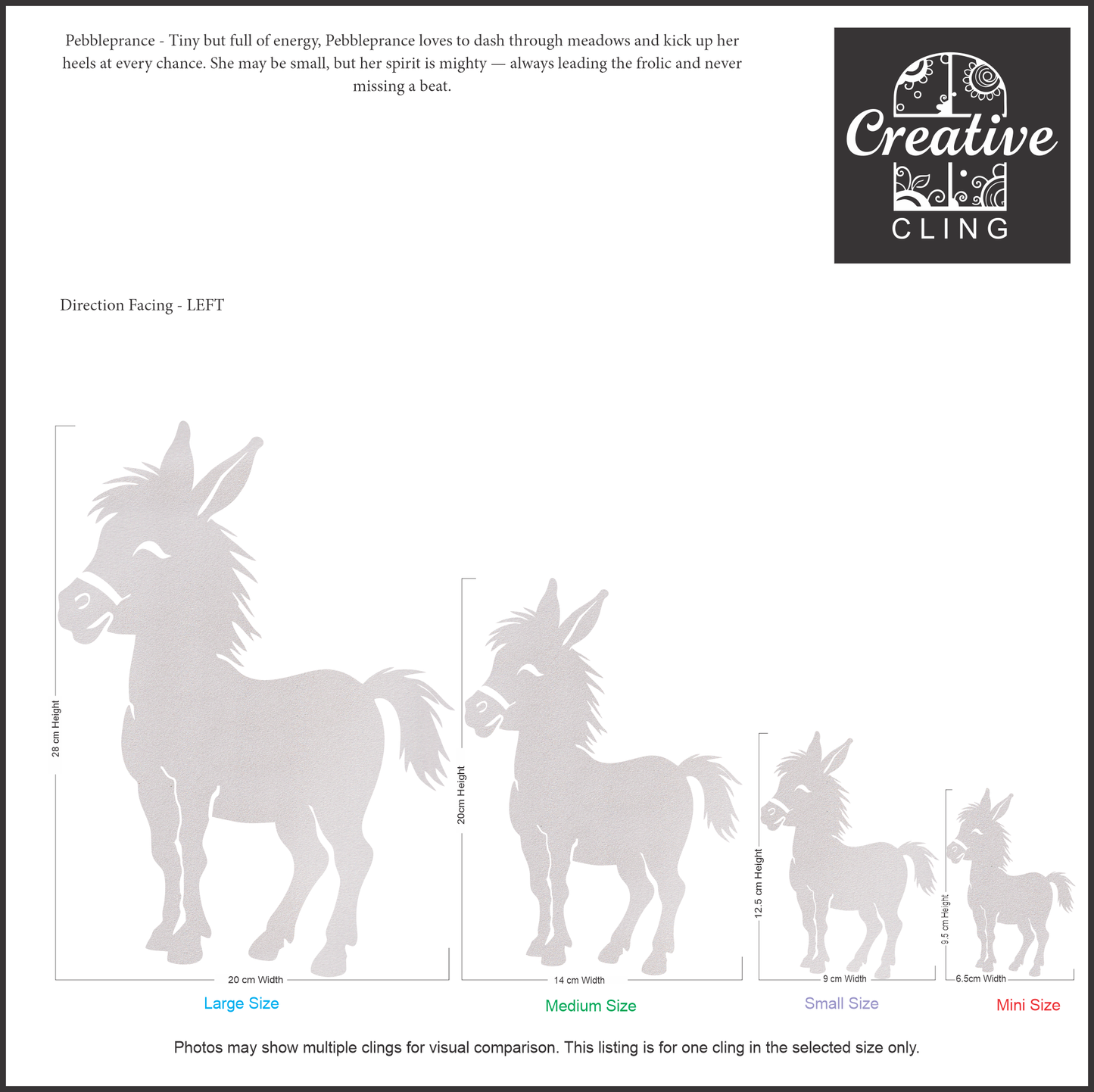 Farmyard Friends - Neigh & Nuzzle – Horses and Ponies - Frosted window Clings