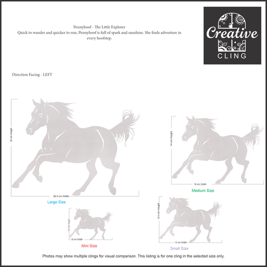 Farmyard Friends - Neigh & Nuzzle – Horses and Ponies - Frosted window Clings