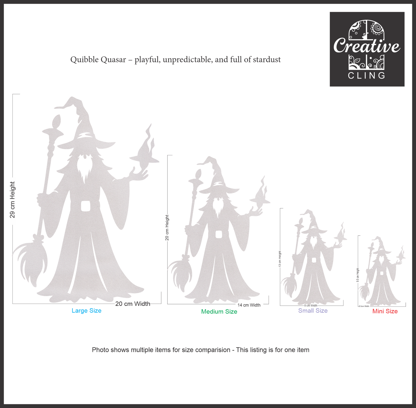 Halloween Magic -  Witches and Wizards -  Frosted Window Clings