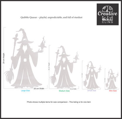 Halloween Magic -  Witches and Wizards -  Frosted Window Clings