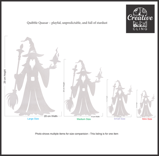 Halloween Magic -  Witches and Wizards -  Frosted Window Clings