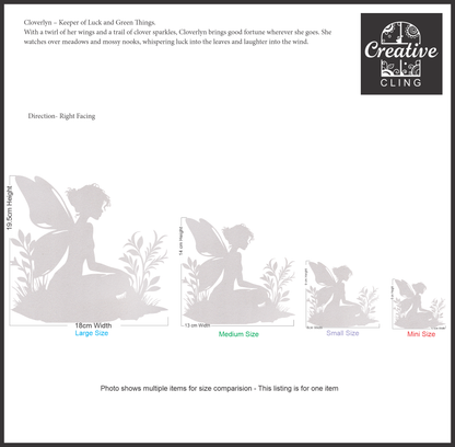 Magical and Mystical  - Whimsical Fairies - Frosted Window Cling - Left or Right Facing