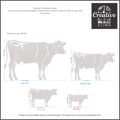 Farmyard Friends - Moo Crew – Cows and Calves - Frosted window Clings