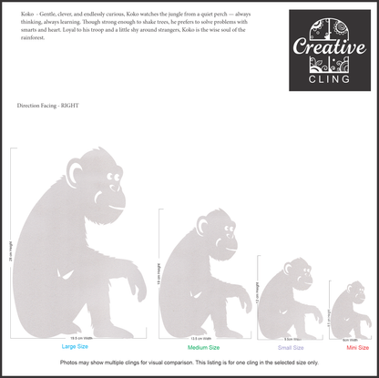 Wildlife Wonders - Rainforest Dwellers -  Frosted Window Clings