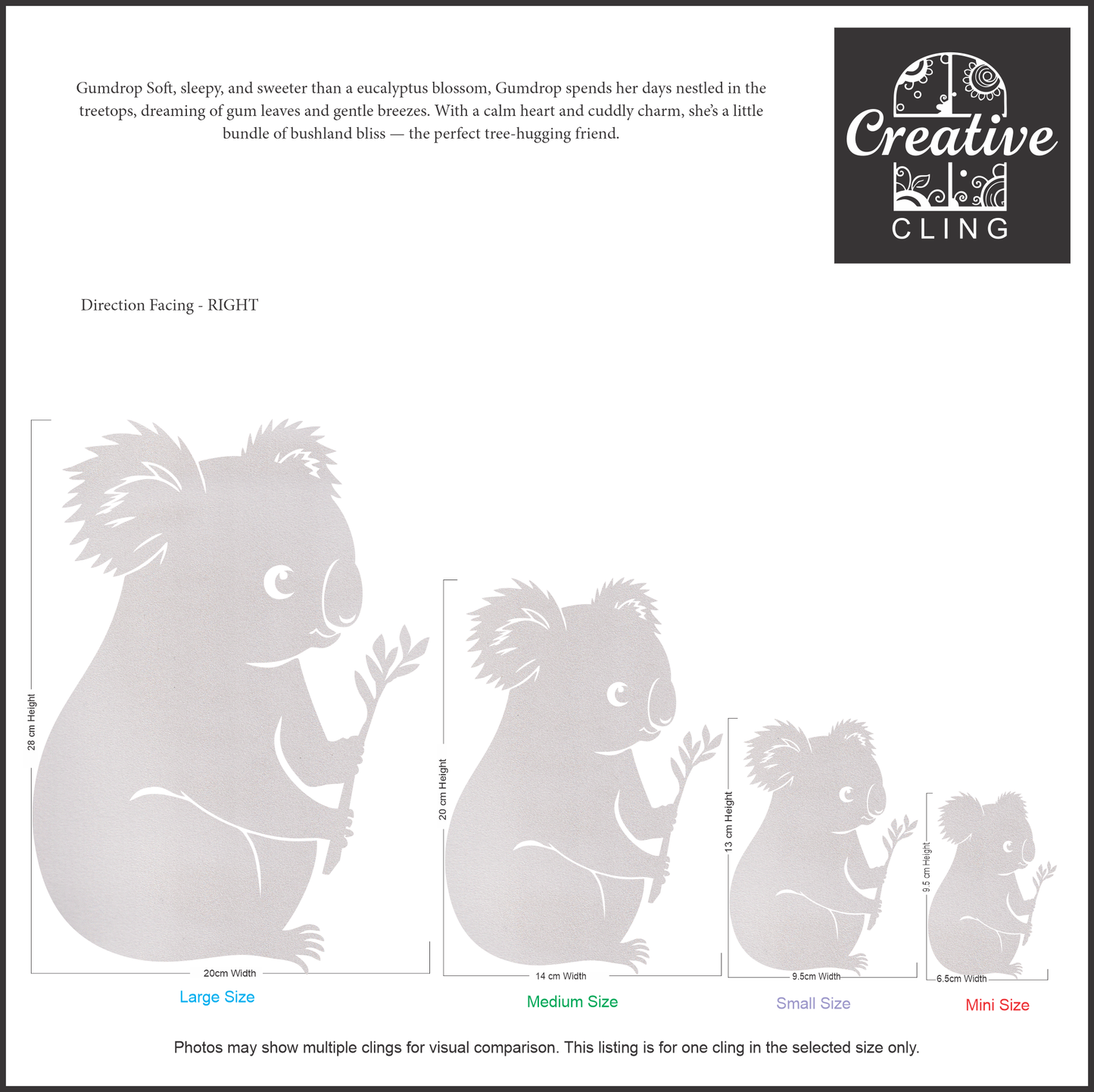 Wildlife Wonders – Australian Animals Collection - Bush Buddies – Gentle, Snuggly, and Sweet - Frosted Window Clings