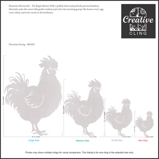 Farmyard Friends - Cluck and Crow - Frosted window Clings