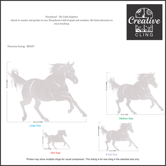 Farmyard Friends - Neigh & Nuzzle – Horses and Ponies - Frosted window Clings
