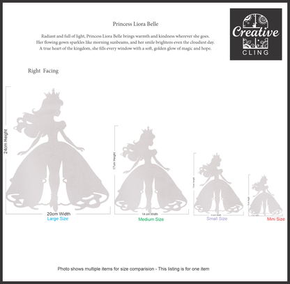 Magical and Mystical  - Royal Dreams – Prince & Princess  Frosted Window Cling - Left or Right Facing