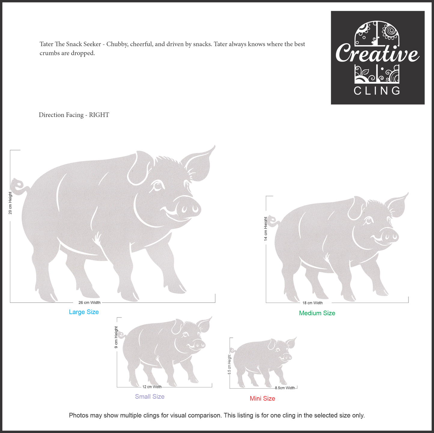 Farmyard Friends - Oink & Tumble – Pigs - Frosted window Clings