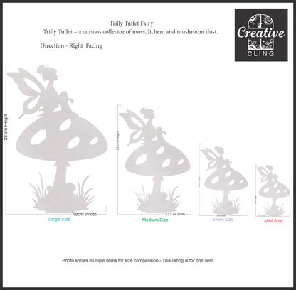 Magical and Mystical  - Whimsical Fairies - Frosted Window Cling - Left or Right Facing