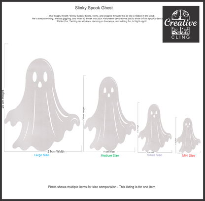 Halloween Magic - Spooky Ghosts  and Scary Cats -  Frosted Window Clings