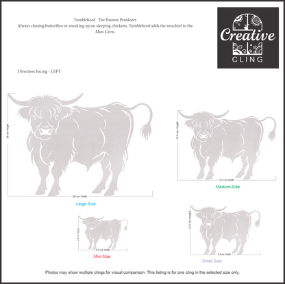 Farmyard Friends - Moo Crew – Cows and Calves - Frosted window Clings