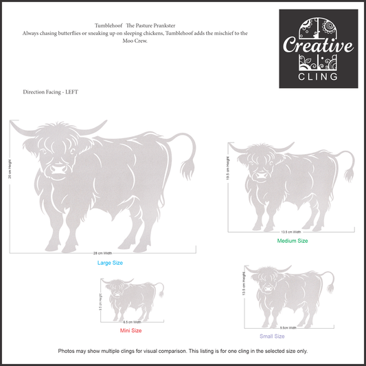 Farmyard Friends - Moo Crew – Cows and Calves - Frosted window Clings